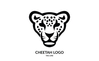 Iconic Cheetah Head Symbol Logo
