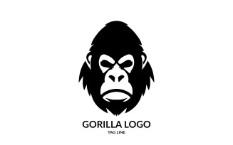 Iconic Gorilla Head Symbol Logo