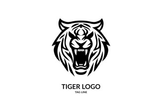 Iconic Tiger Head Logo Template