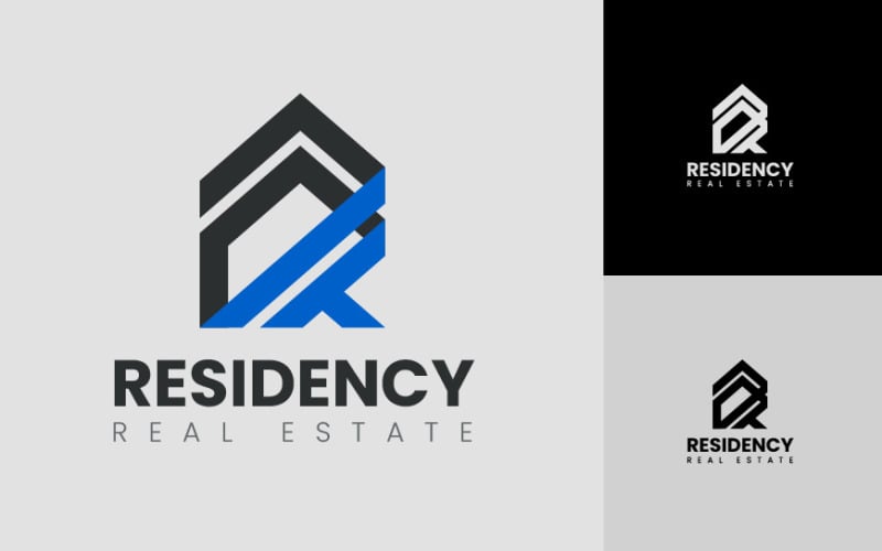 Letter R Real Estate Logo Design Logo Template
