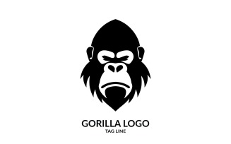 Modern Gorilla Head Logo Template