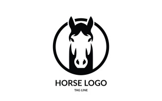 Modern Horse Head Logo Template