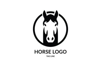 Modern Horse Head Logo Template