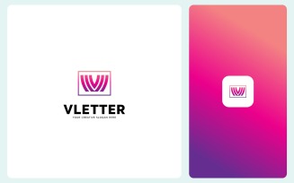 Modern V Letter Logo Design Template