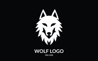 Modern Wolf Head Symbol Logo