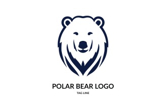 Polar Bear Head Logo Template