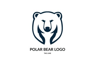 Polar Bear Vector Logo Template