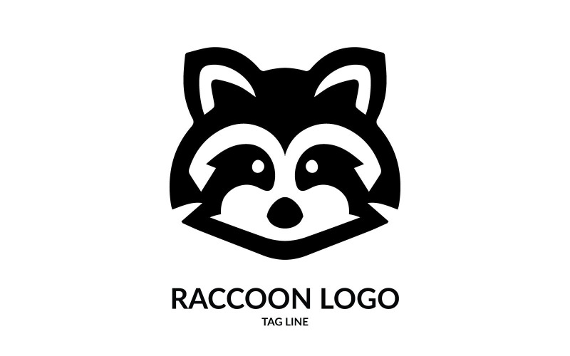 Raccoon Head Symbol Logo Template