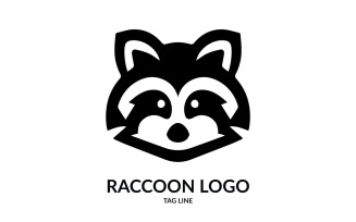 Raccoon Head Symbol Logo Template