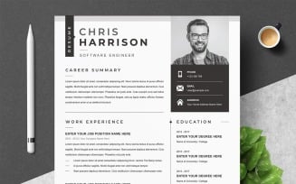 Resume Template With Photo, Modern Resume