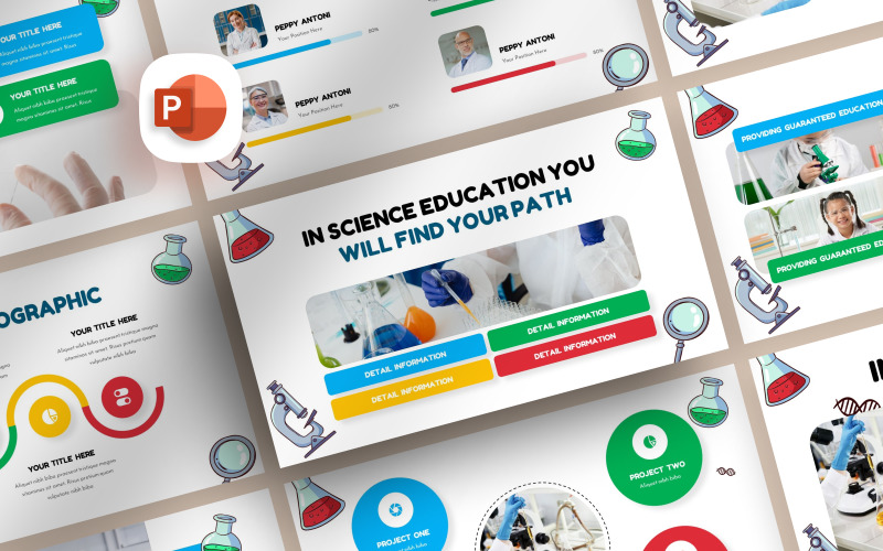 Science Education Presentation Template PowerPoint Template