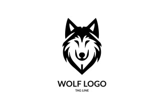 Wolf Head Symbol Logo Template