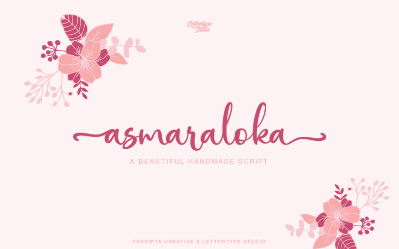 Asmaraloka a Beautiful Script Font