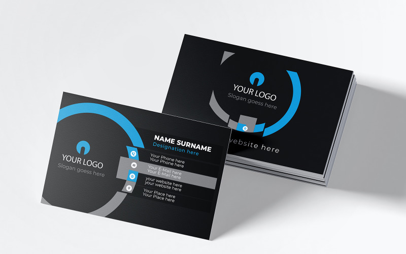 Business Card Design Template unique Corporate Identity
