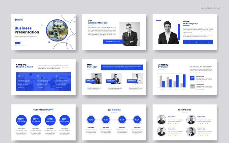 Business presentation slides template. Use for infographics, modern keynote presentation Corporate Identity