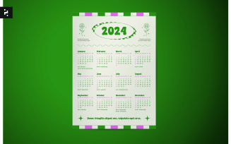 2024 Calendar Classic Retro Theme