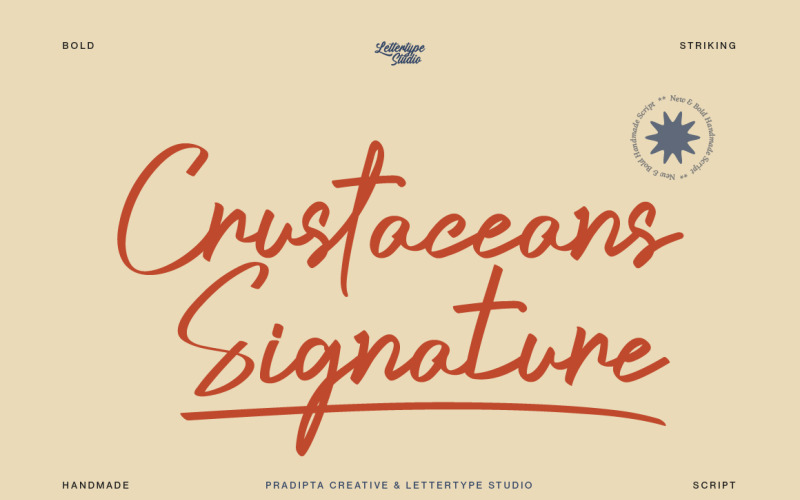 Crustaceans Signature Bold Script Font