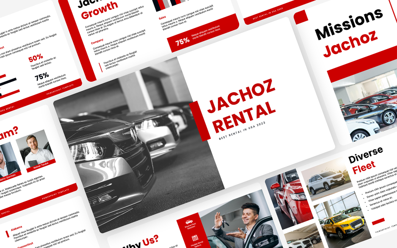 Jachoz – Rental Agency Presentation Template PowerPoint Template