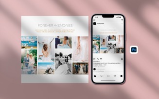 Memories - Wedding Photography Instagram Post Template