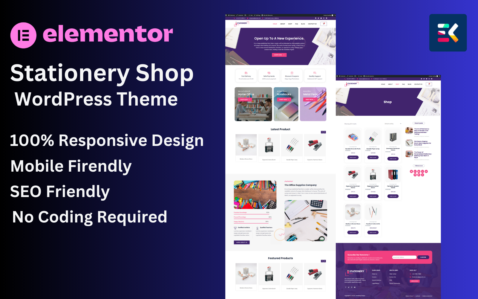 Stationery Shop Woocommerce WordPress  Themes 370607