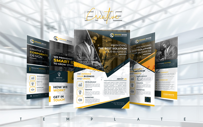 Creative Agency Corporate Business Flyer Template. Corporate Identity