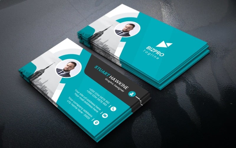 Modern and Professional print ready vector business card layout design. Corporate Identity