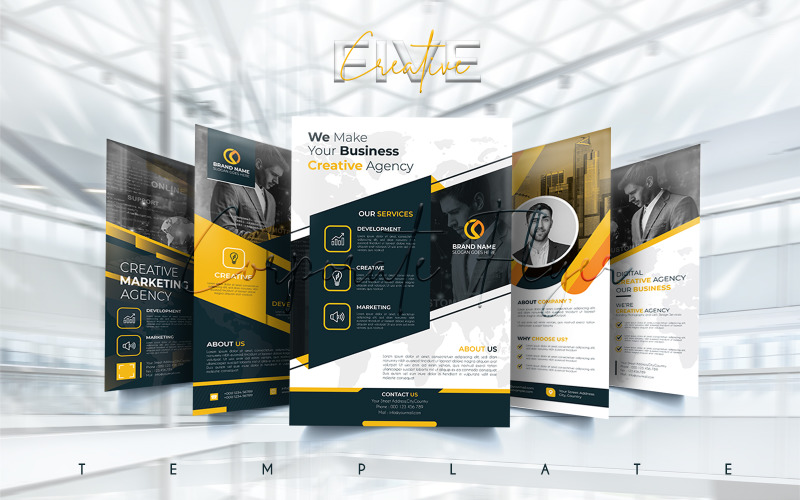 Professional And Creative Business Flyer Template. Corporate Identity