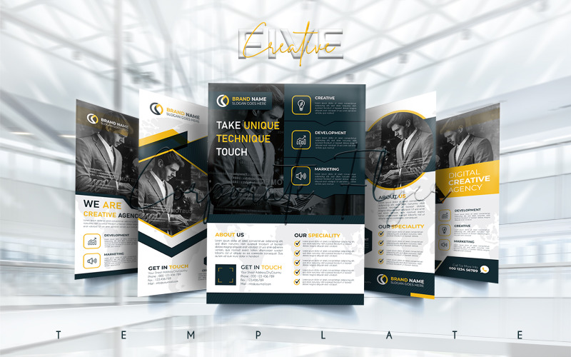 Professional And Creative Corporate Business Flyer Template. Corporate Identity