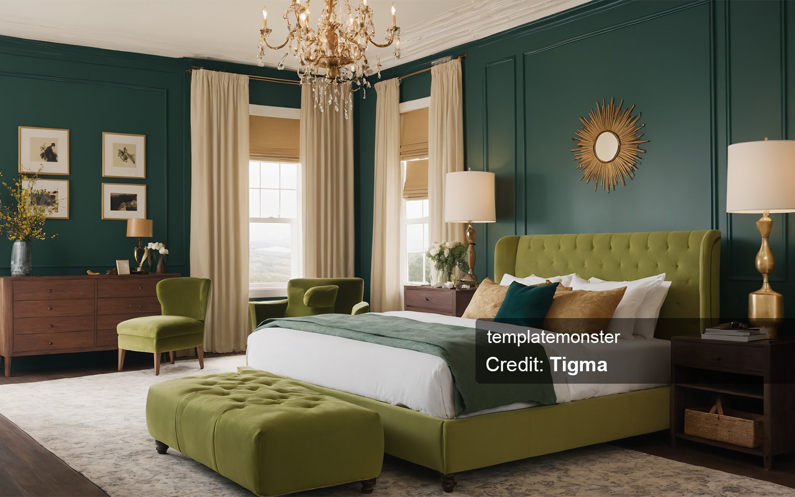 Template #370731 Bedroom Green Webdesign Template - Logo template Preview