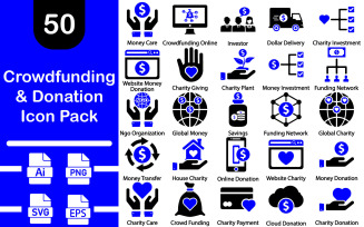 Crowdfunding and Donation Icon Pack