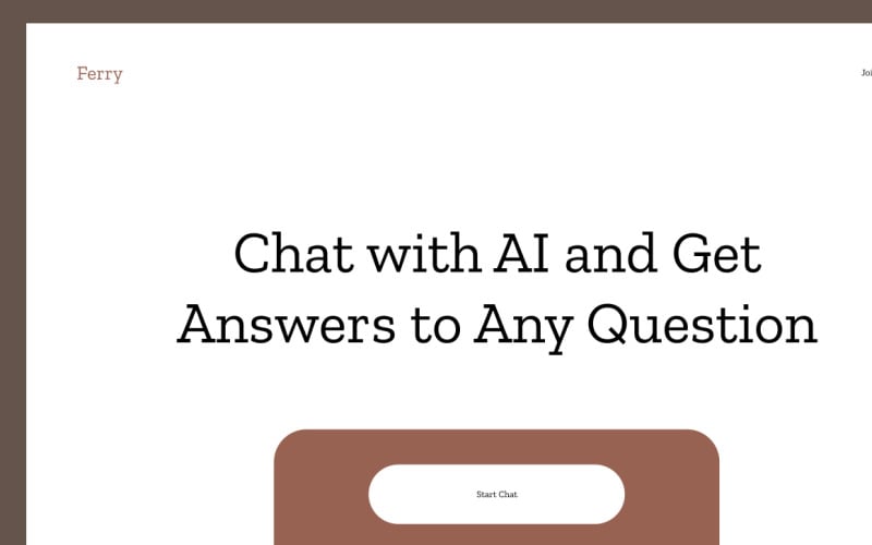 Personality AI Chat Web App UI Element