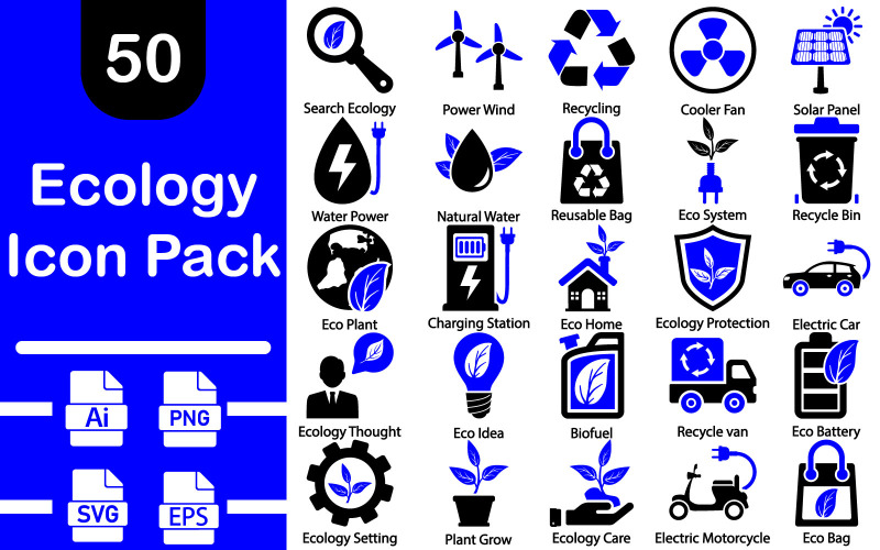 50 Premium Ecology Icon Pack Icon Set