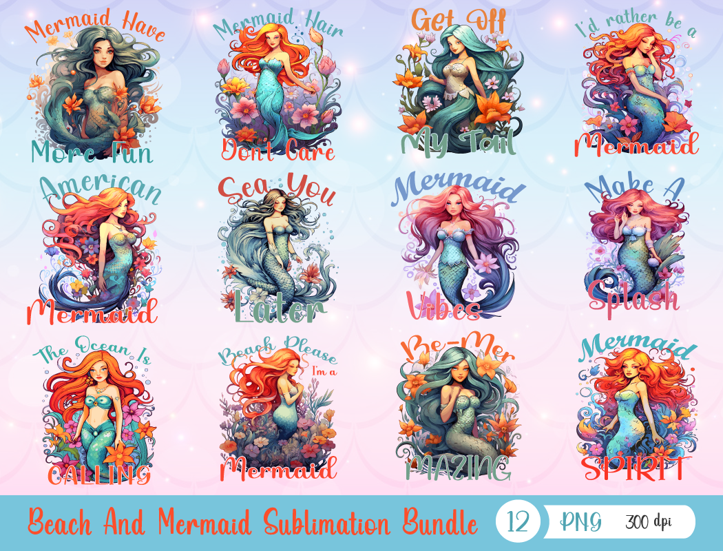 Kit Graphique #370826 Mermaid Sublimation Divers Modles Web - Logo template Preview