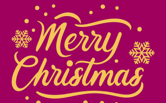 Merry Christmas lettering vector art