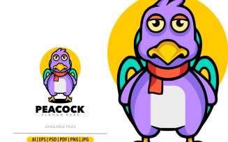 Peacock mascot logo mascot design illustration design