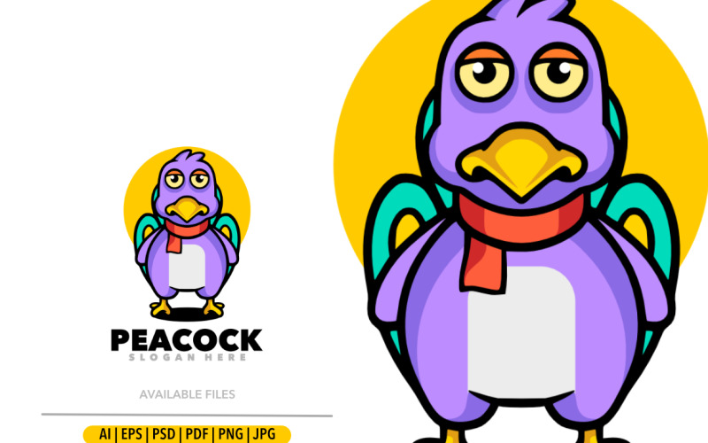 Peacock mascot logo mascot design illustration design Logo Template