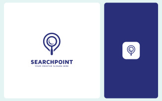 Professional Search Point Logo Design Template