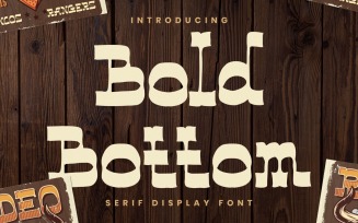 Bold Bottom Retro Style Font