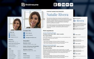 Content marketing manager Resume Template | Finish Resume