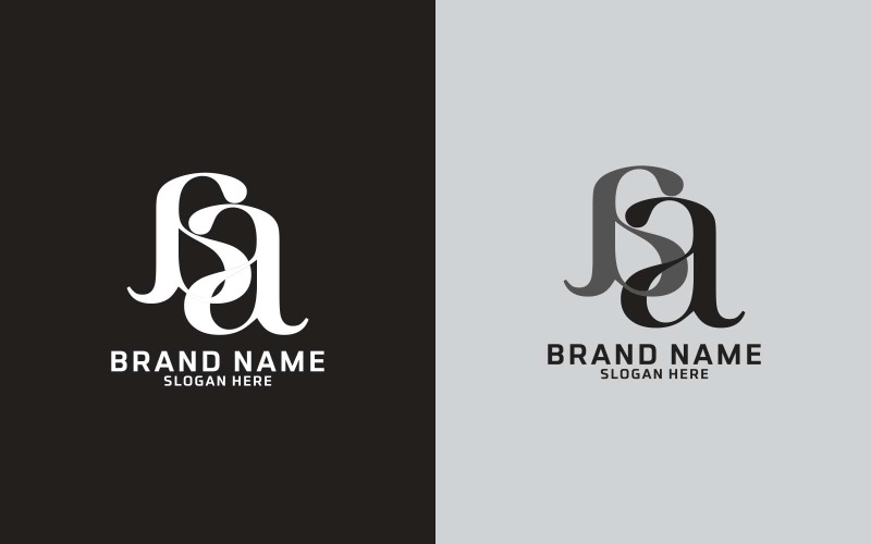 Creative Two Letter AA Logo Design Brand Logo Template