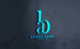 Creative Two Letter AB Logo Design