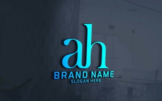 Creative Two Letter AH Logo Design