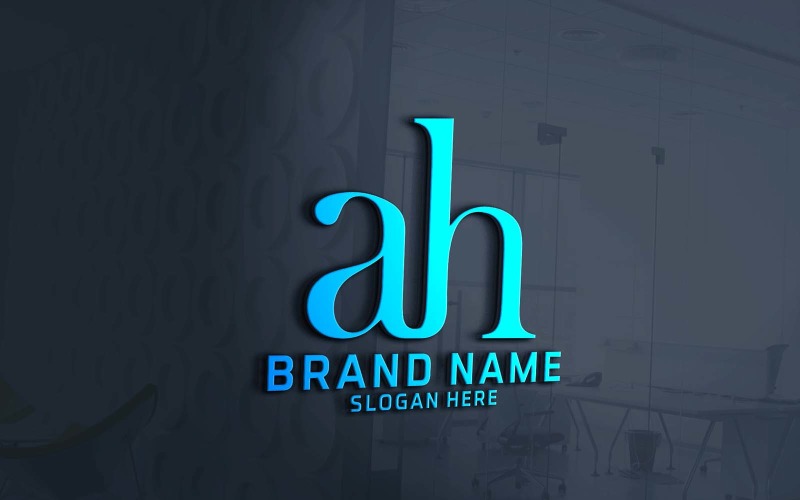 Creative Two Letter AH Logo Design Logo Template