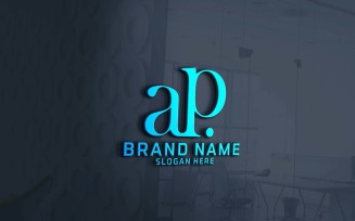 Creative Two Letter AP Logo Design