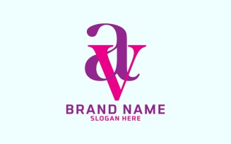 Creative Two Letter AV Logo Design