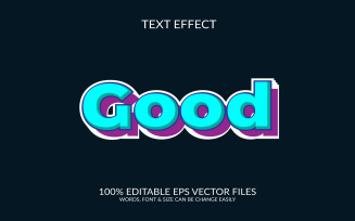 Good Fully Editable 3d Text Effect Template Design Illustration