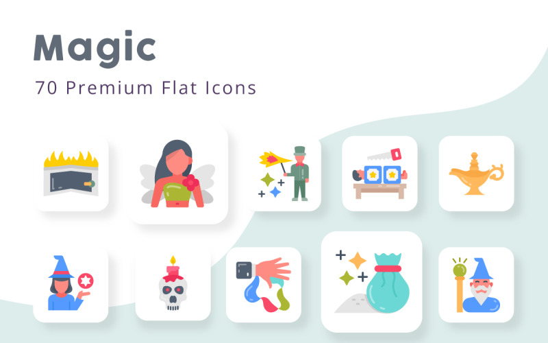 Magic 70 Premium Flat Icons Icon Set
