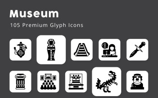 Museum 105 Premium Glyph Icons
