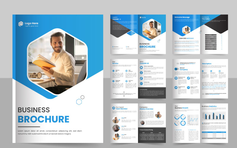 New minimal company profile brochure pages design brochure cover page Illustration