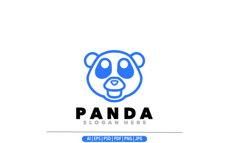 Panda line symbol logo template illustration design Logo Template